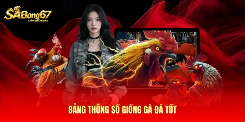 Bảng thông số giống gà đá tốt Bảng thông số giống gà đá tốt